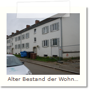 Alter Bestand der Wohnhäuser in der Ehrenbürgstraße in Aubin